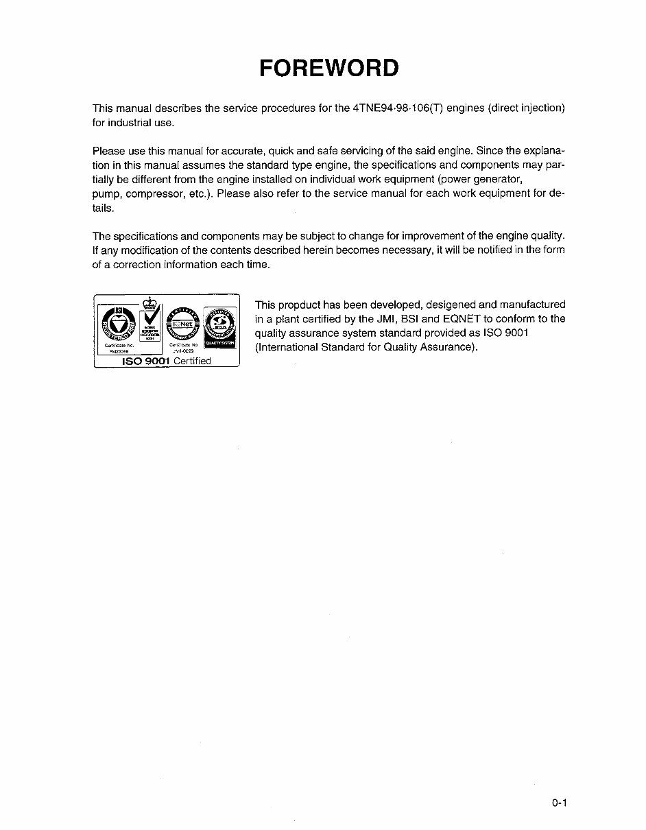 Yanmar 4D98E Engine Workshop Repair Service Manual preview img 7