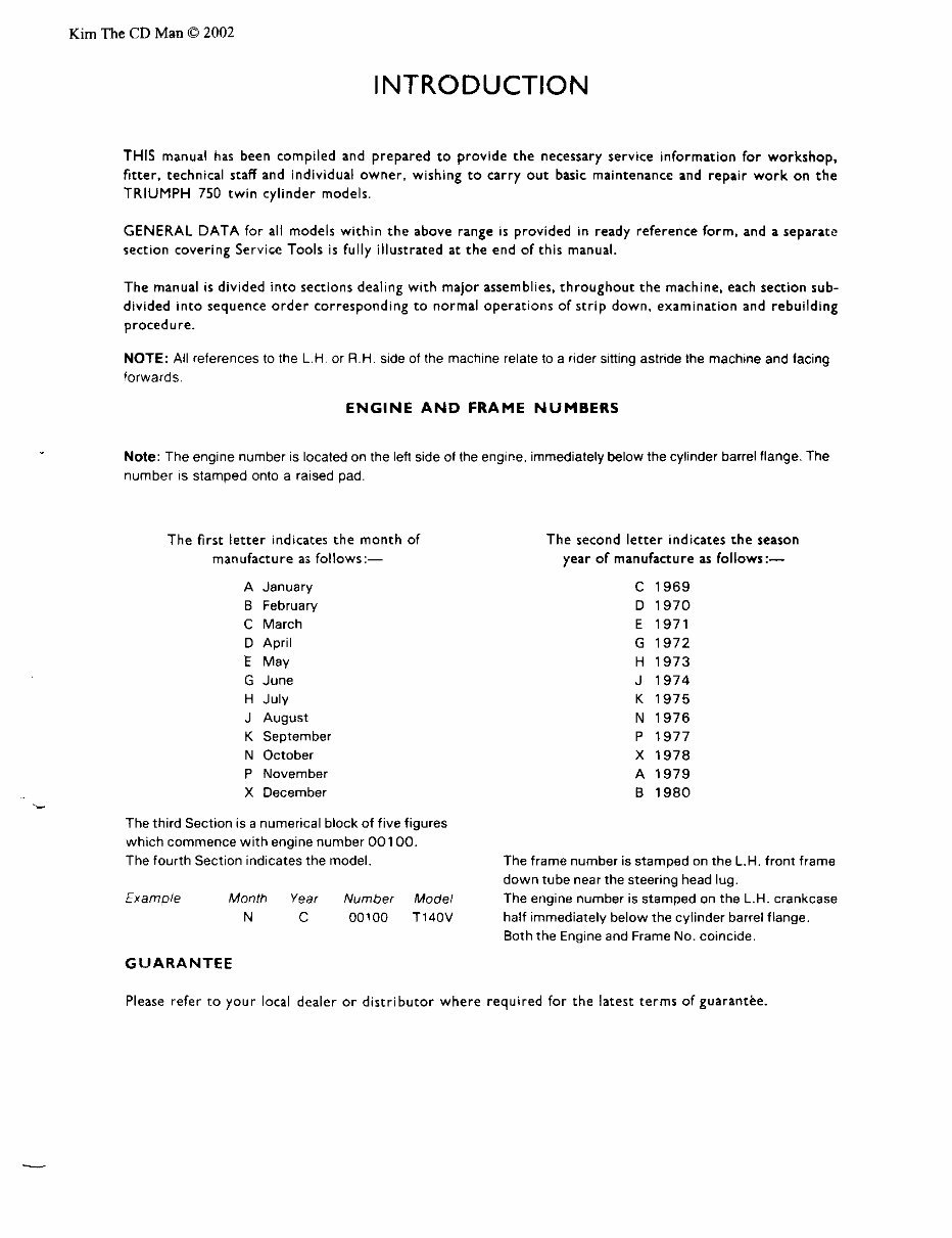 Triumph Bonneville T140V T140E 1973-1988 Service Manual preview img 3