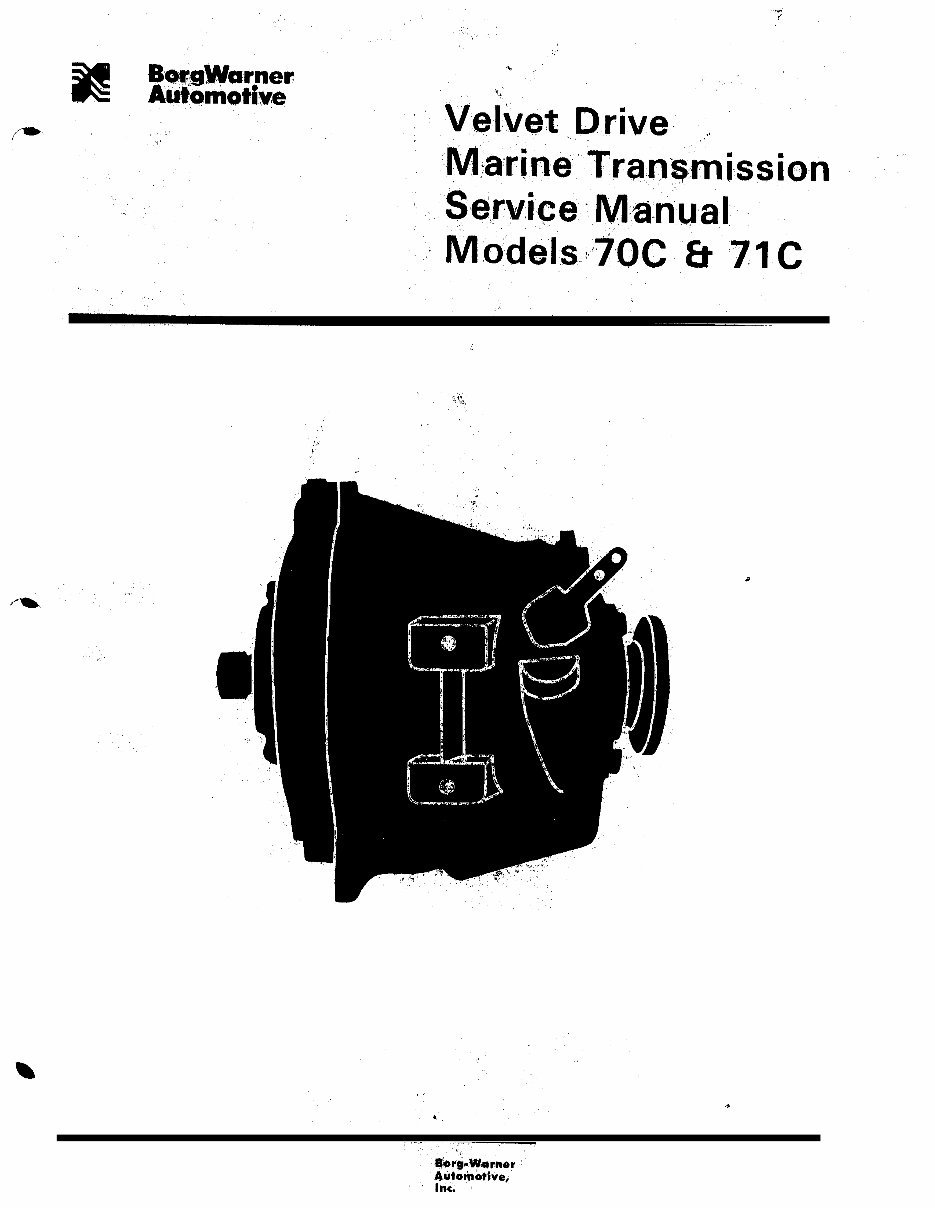 BORG WARNER VELVET DRIVE 70C 71C 72C 73C Gearbox Manual preview img 1