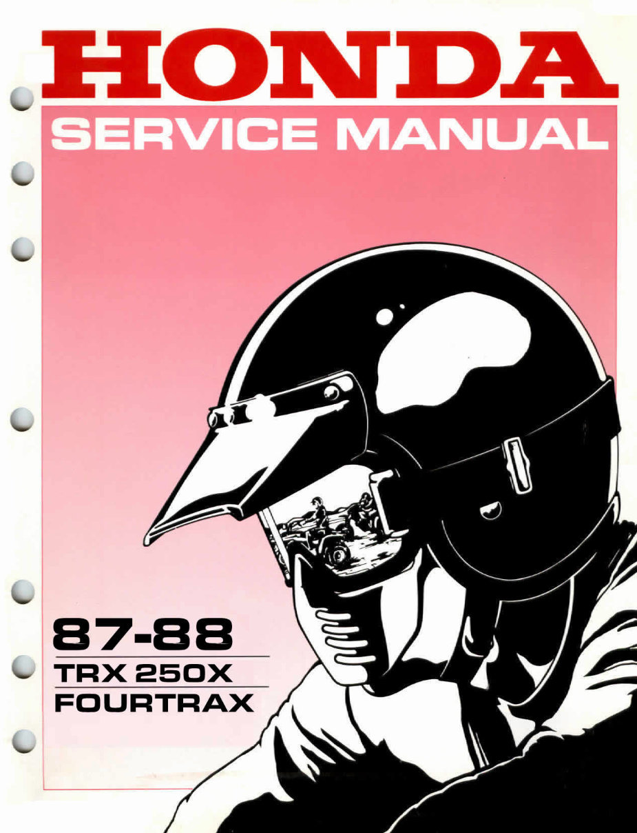 TRX250x service manual repair 1987-1988 TRX250x preview img 1