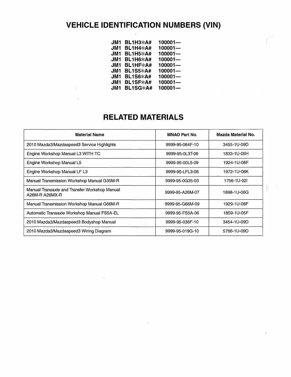 2008-2010 Mazda Mazda3 MazdaSpeed3 Second Generation Service & Repair Manual preview img 2