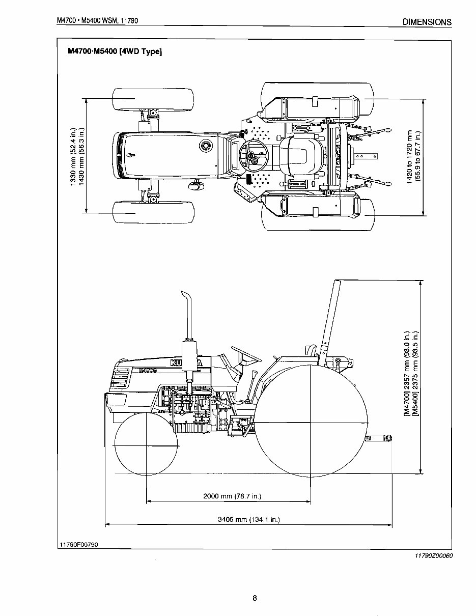Kubota M4700/M5400 Tractor Service & Repair Manual preview img 8