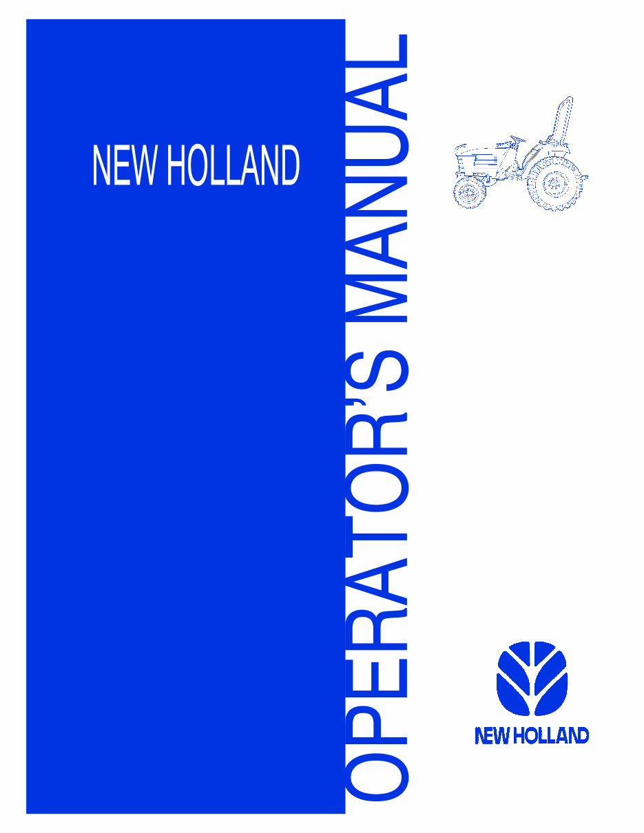 New Holland T1520 Tractor Owners Manual preview img 1