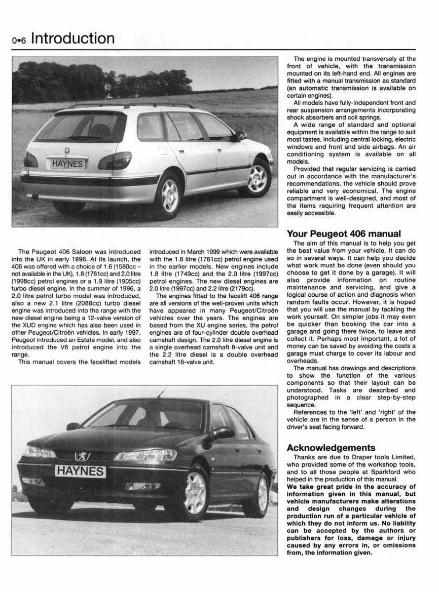 1999-2002 Peugeot 406 Service & Repair Manual preview img 7