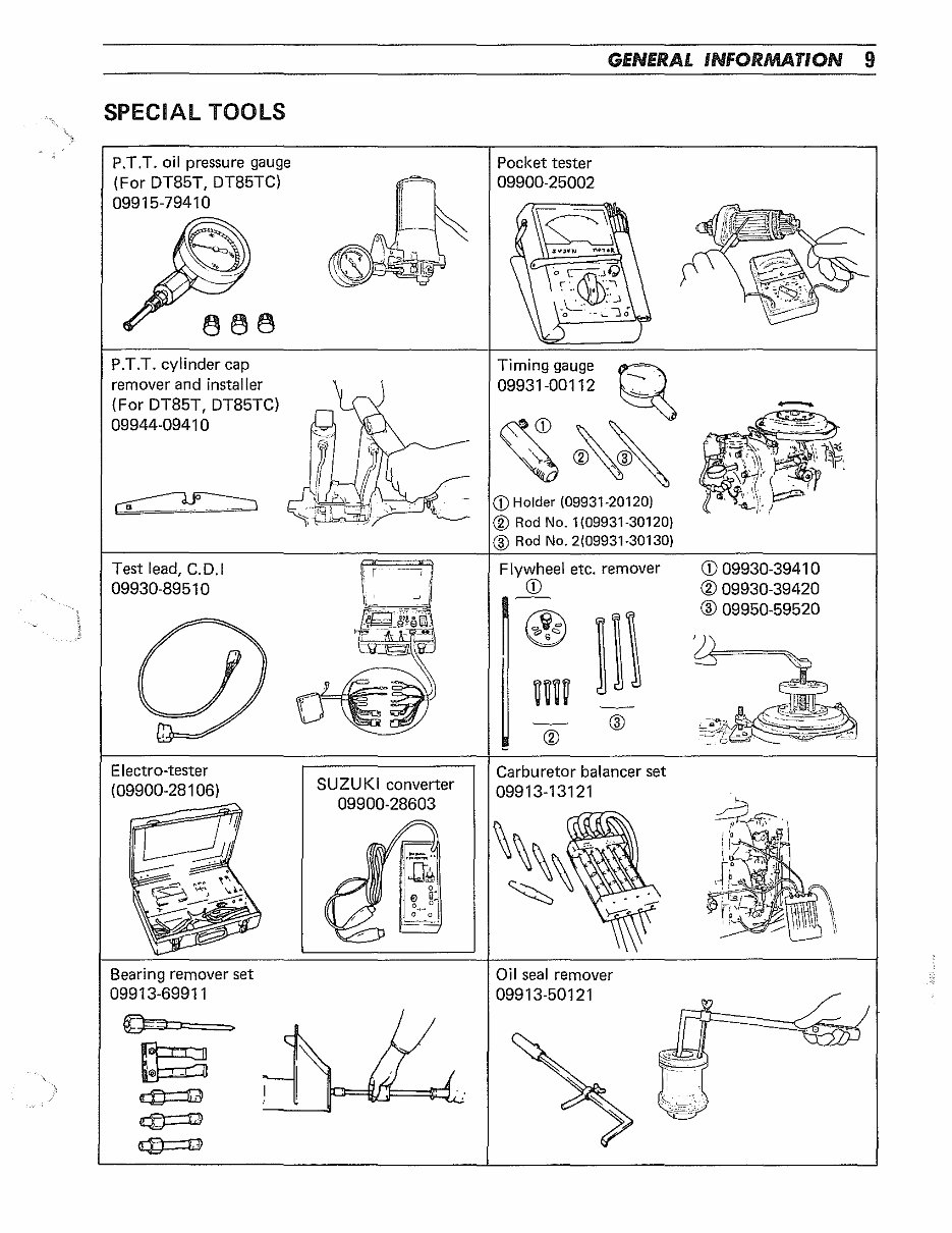 1981-1992 Suzuki DT75, DT85, DT85T, DT85TC 2-Stroke Outboard Service & Repair Manual preview img 8