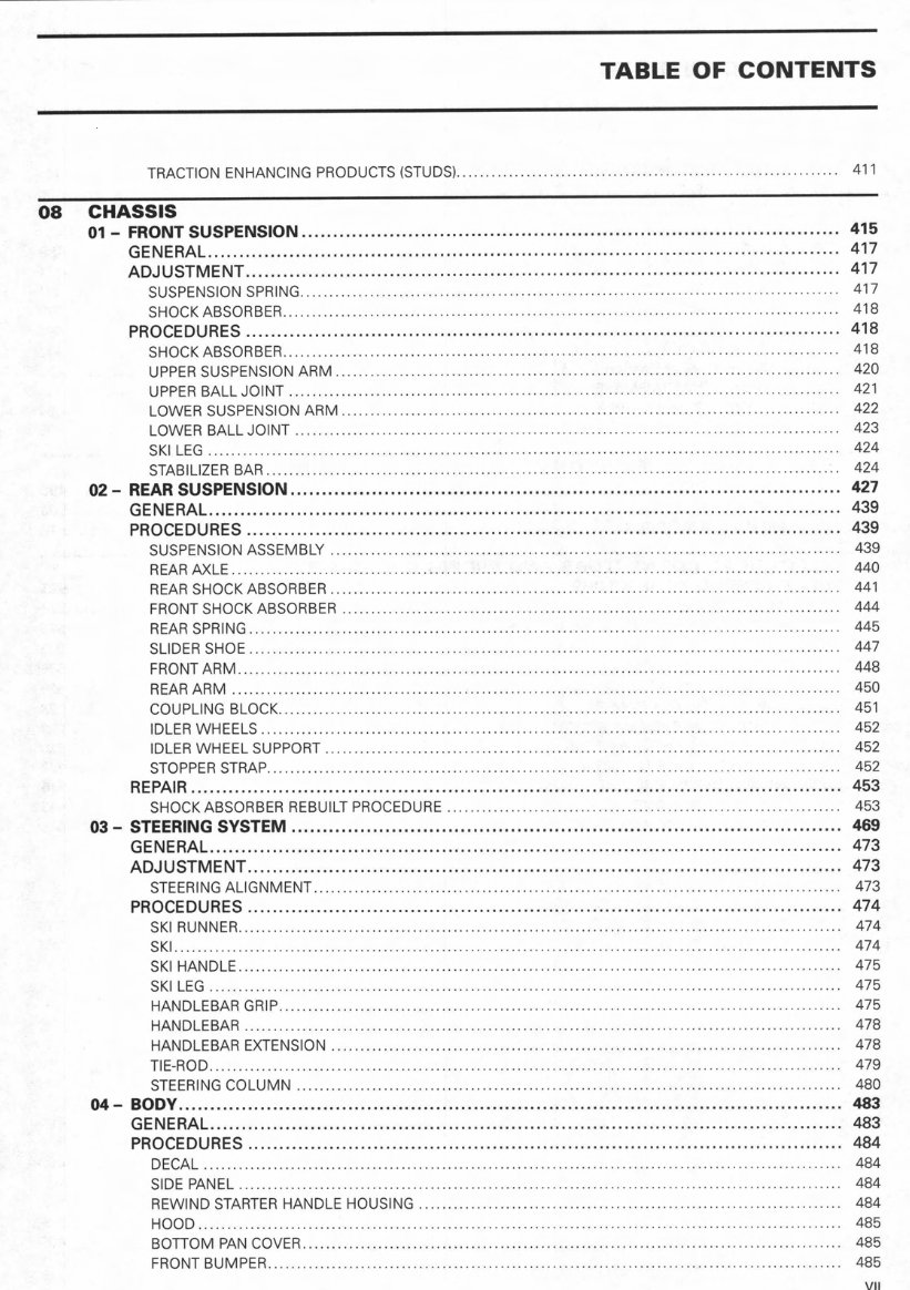 2008 Ski-Doo MXZ Trail 500SS Service & Repair Manual preview img 7