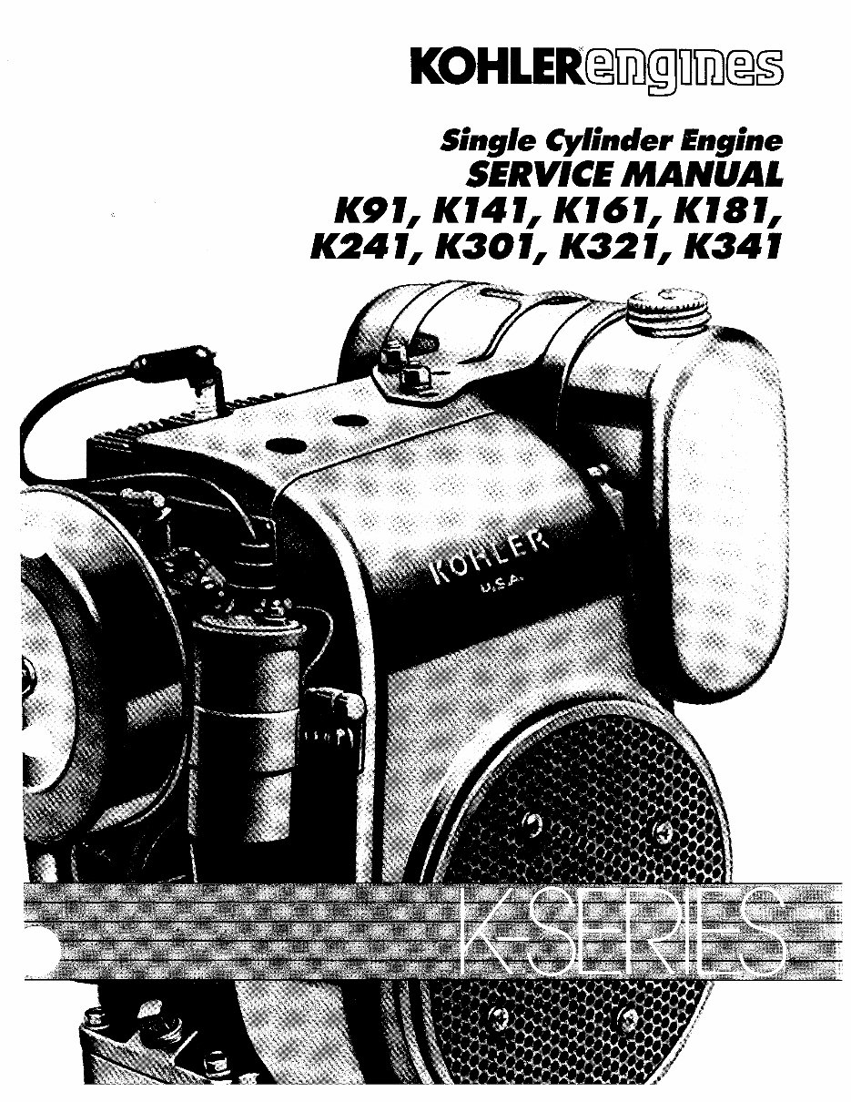 Kohler K321 Engine Full Service Repair Manual preview img 1