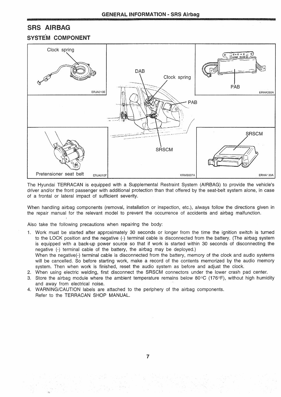 2001-2007 Hyundai Terracan Service & Repair Manual preview img 4