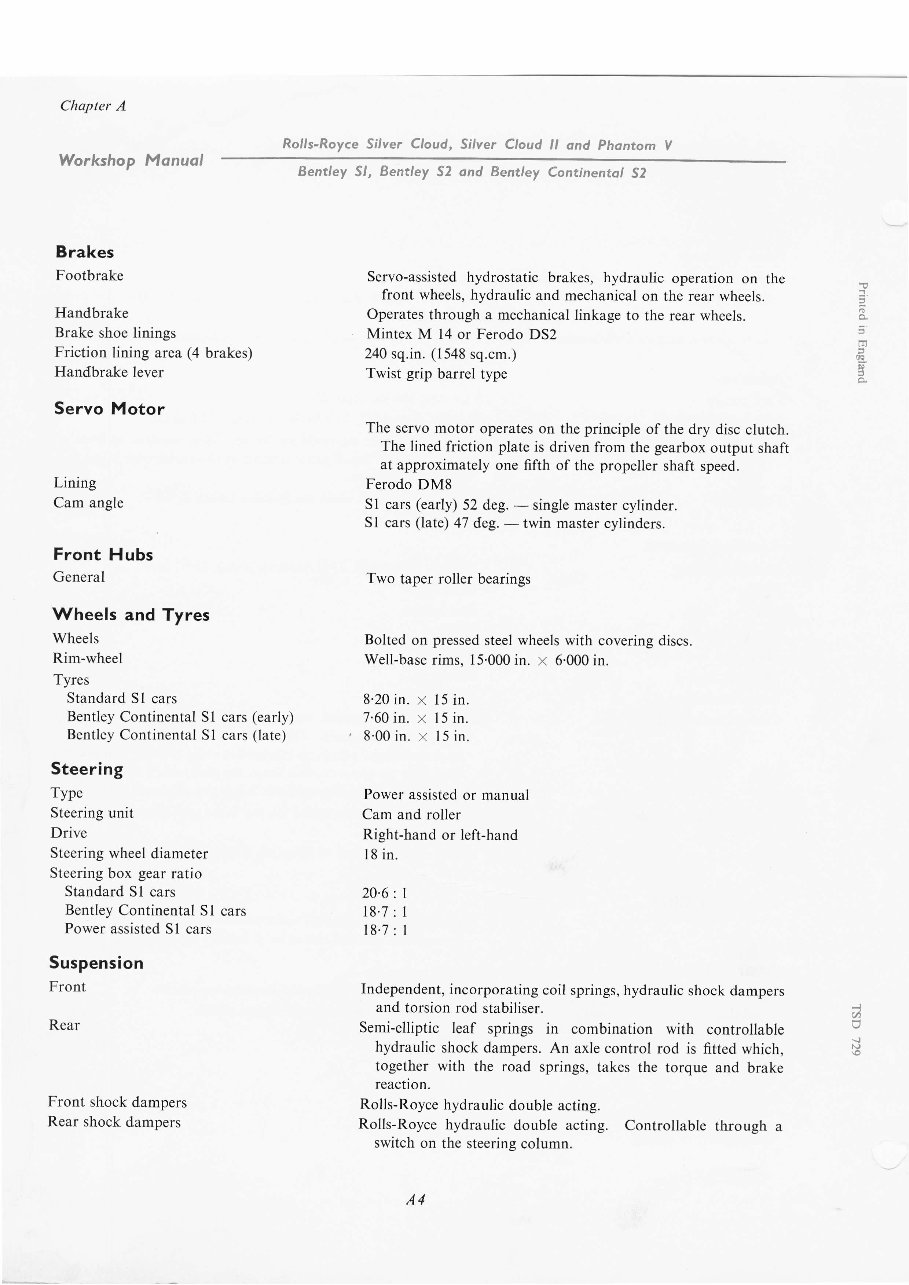 1955-1962 Bentley Continental S (S1 / S2) Service & Repair Manual preview img 10