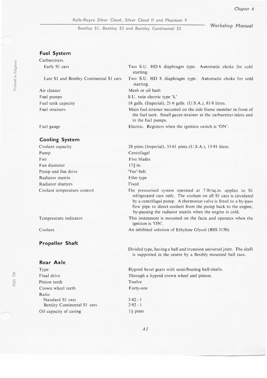 1955-1962 Bentley Continental S (S1 / S2) Service & Repair Manual preview img 9