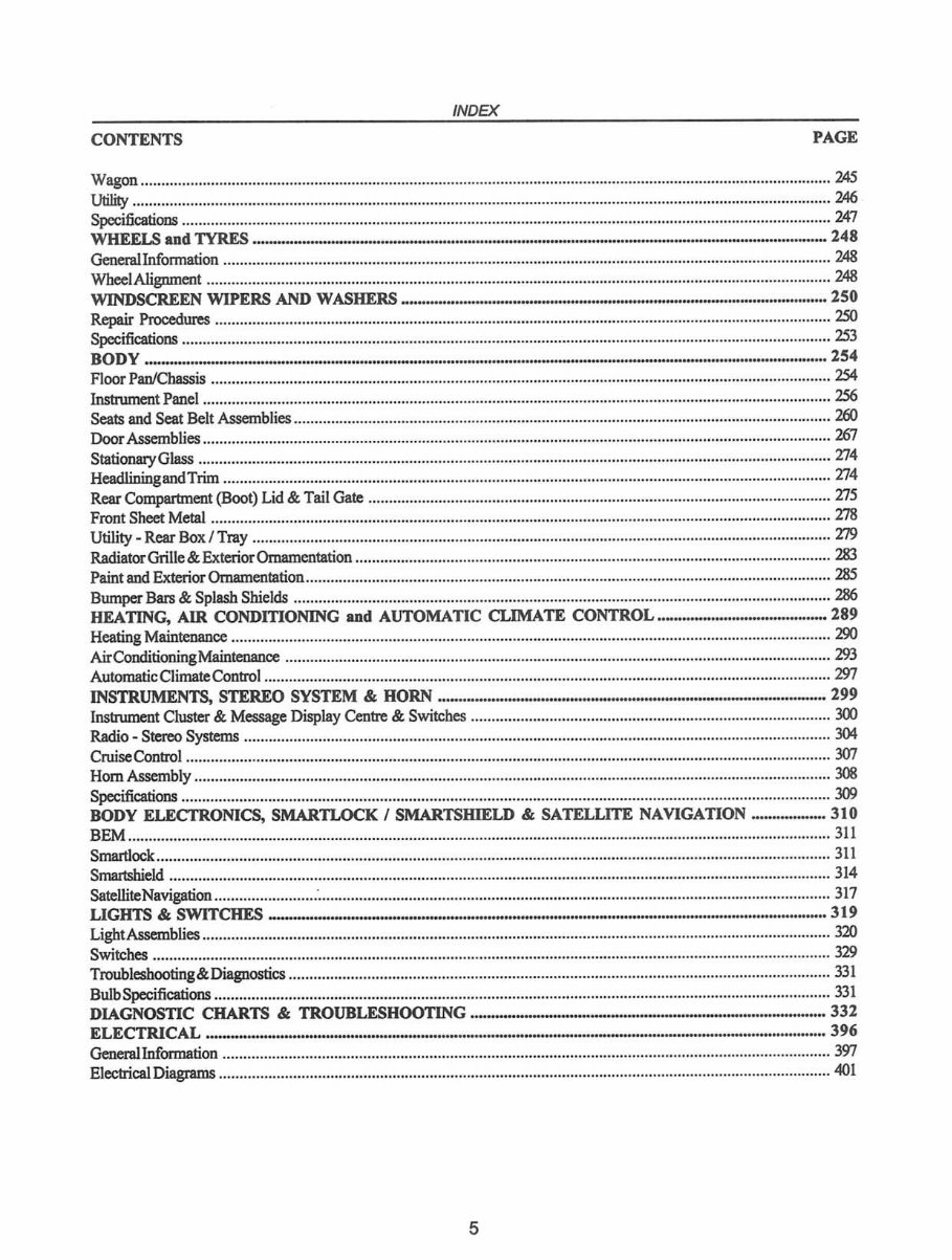 1998-2003 Ford Falcon AU Series I II III XR6 XR8 Service & Repair Manual preview img 4