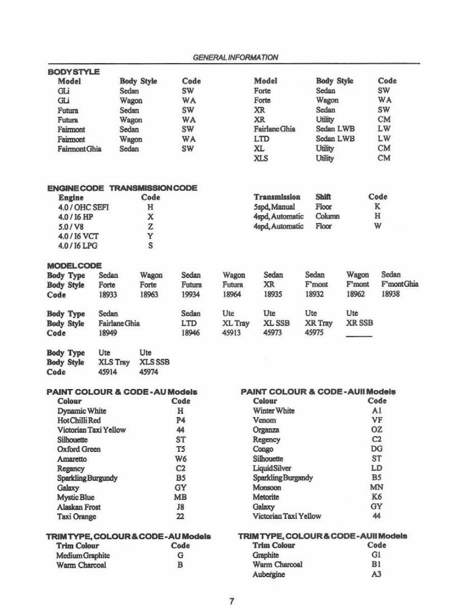 1998-2003 Ford Falcon AU Series I II III XR6 XR8 Service & Repair Manual preview img 6