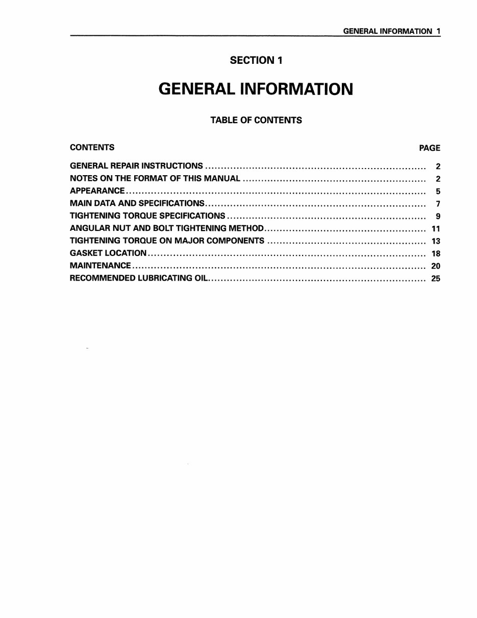Isuzu 3LA1/3LB1/3LD1 Diesel Engines OEM Service & Repair Manual preview img 6
