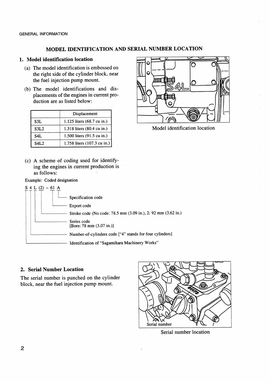MITSUBISHI Engine SL S3L S3L2 S4L S4L2 Workshop Shop Manual preview img 8