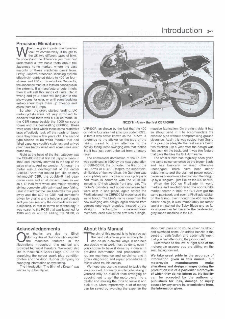 1988-1999 Honda CBR400RR NC23 Service & Repair Manual preview img 4