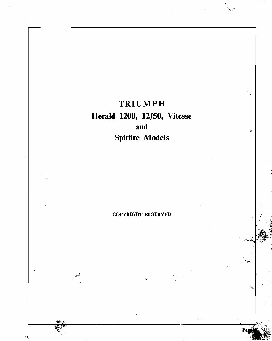 1959-1971 Triumph Herald 1200 12-50 Service & Repair Manual preview img 2