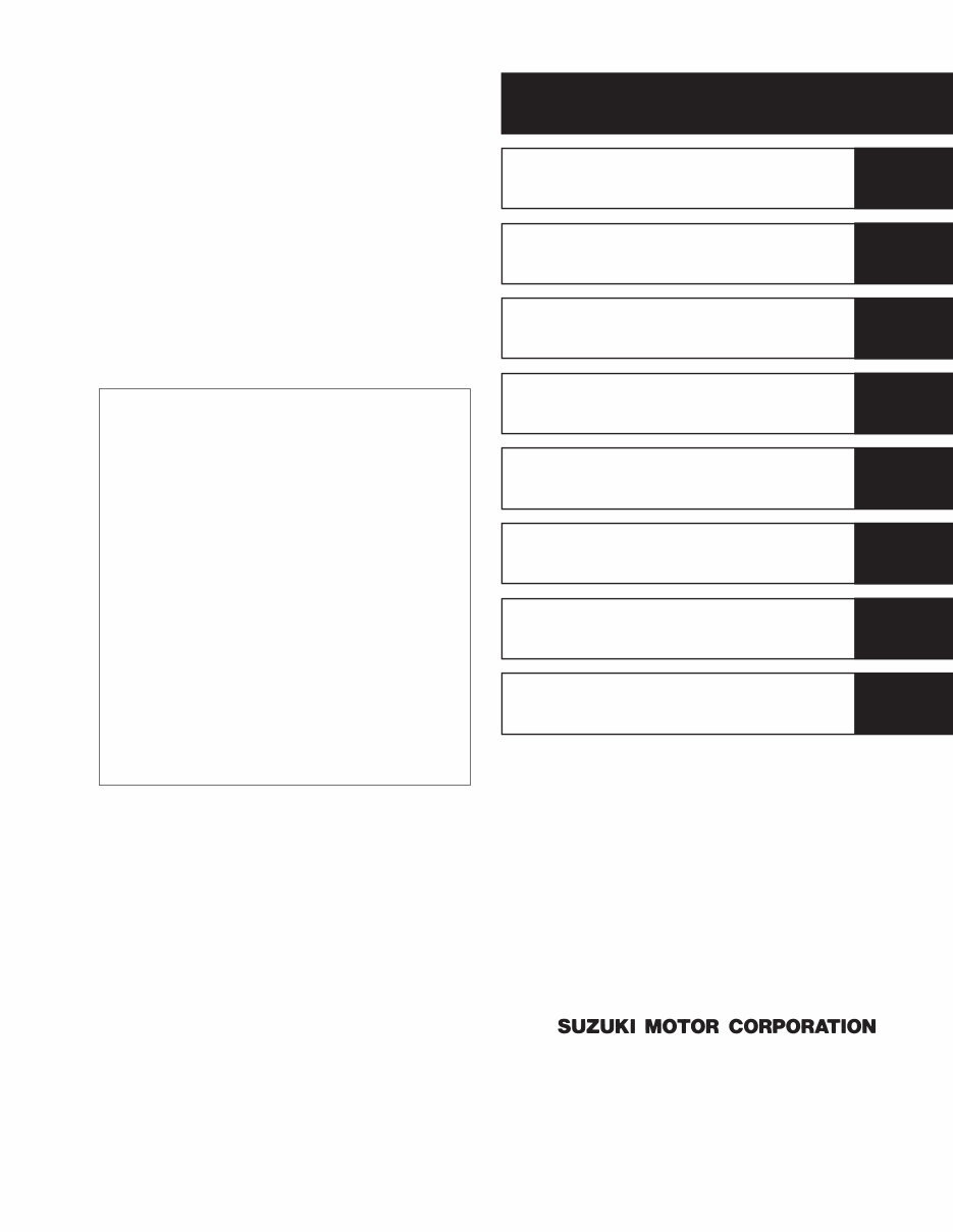 1996 1997 1998 1999 2000 2001 2002 2003 2004 2005 2006 2007 2008 2009 Suzuki DR650SE models Factory Service Manual preview img 1