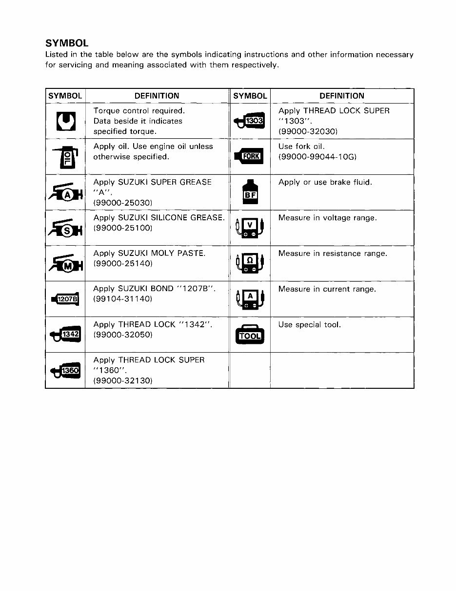 1996 1997 1998 1999 2000 2001 2002 2003 2004 2005 2006 2007 2008 2009 Suzuki DR650SE models Factory Service Manual preview img 5