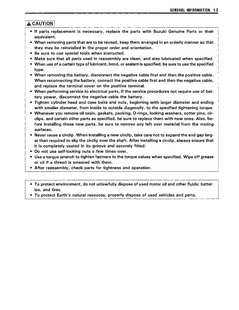 1996 1997 1998 1999 2000 2001 2002 2003 2004 2005 2006 2007 2008 2009 Suzuki DR650SE models Factory Service Manual preview img 9