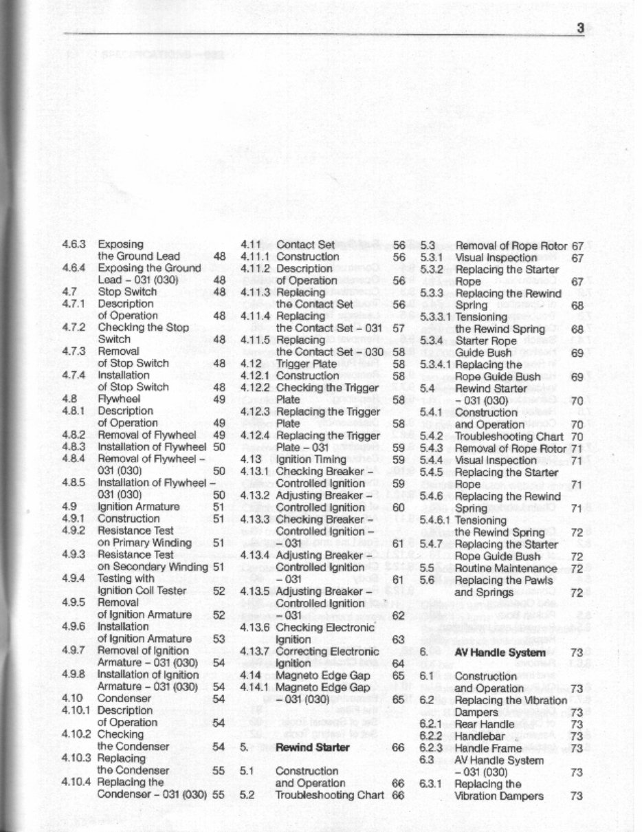 Stihl 030 031 032 Chain Saws Service Repair Workshop Manual preview img 4