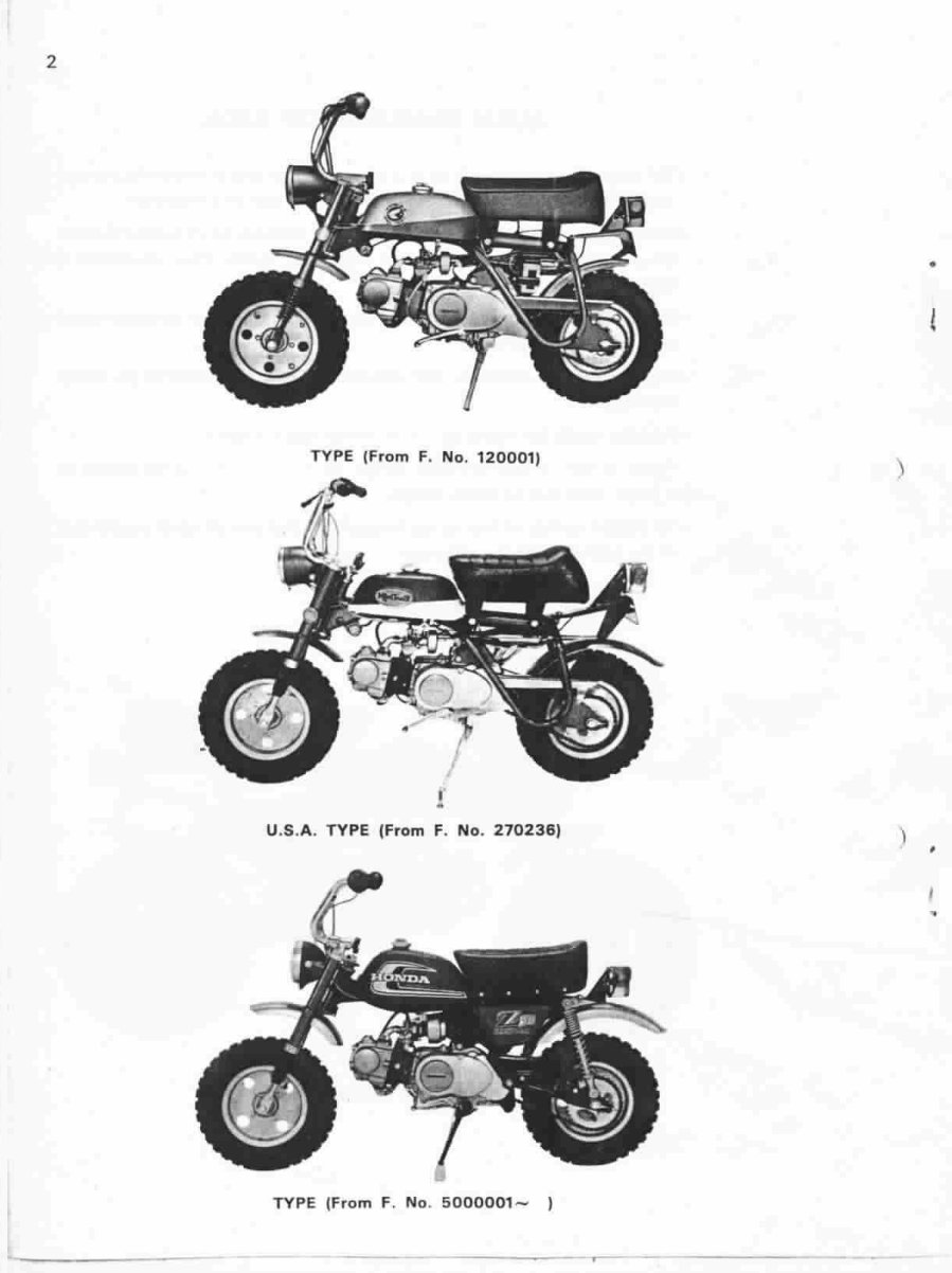 HONDA Z50R Z50A Motorcycle Service & Repair Manual (1970 to 1981) - ! preview img 4