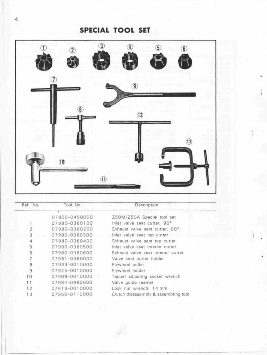 HONDA Z50R Z50A Motorcycle Service & Repair Manual (1970 to 1981) - ! preview img 6
