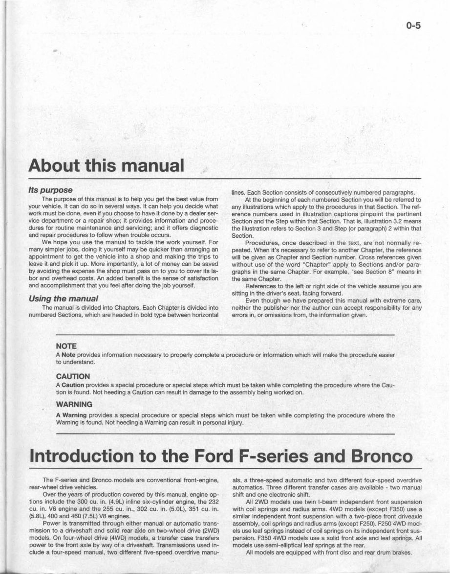 1983-1987 Ford Bronco II Service & Repair Manual preview img 5