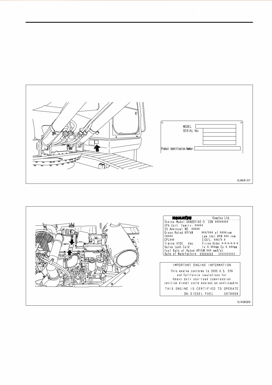 KOMATSU PC300-6, PC300LC-6, PC350-6, PC350LC-6 Hydraulic Excavator Operation & Maintenance Manual (S/N: 33001 and up, 12001 and preview img 6