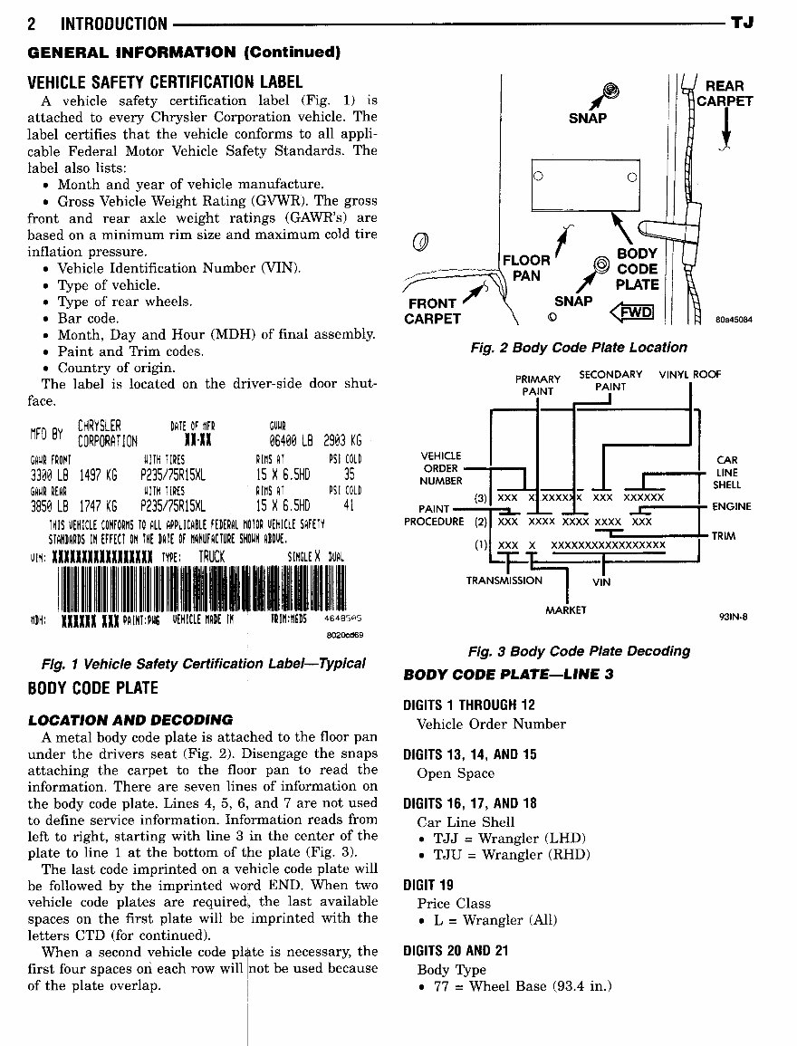 2000 Jeep Wrangler TJ OEM Service & Repair Manual preview img 4