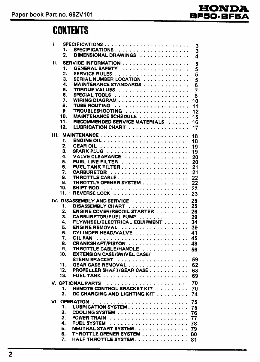  BF50, BF5A Outboard Motors Shop Manual preview img 1