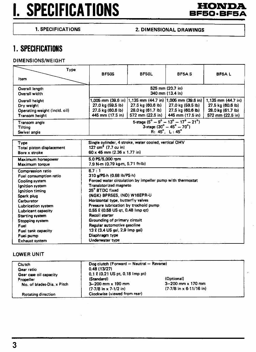  BF50, BF5A Outboard Motors Shop Manual preview img 3