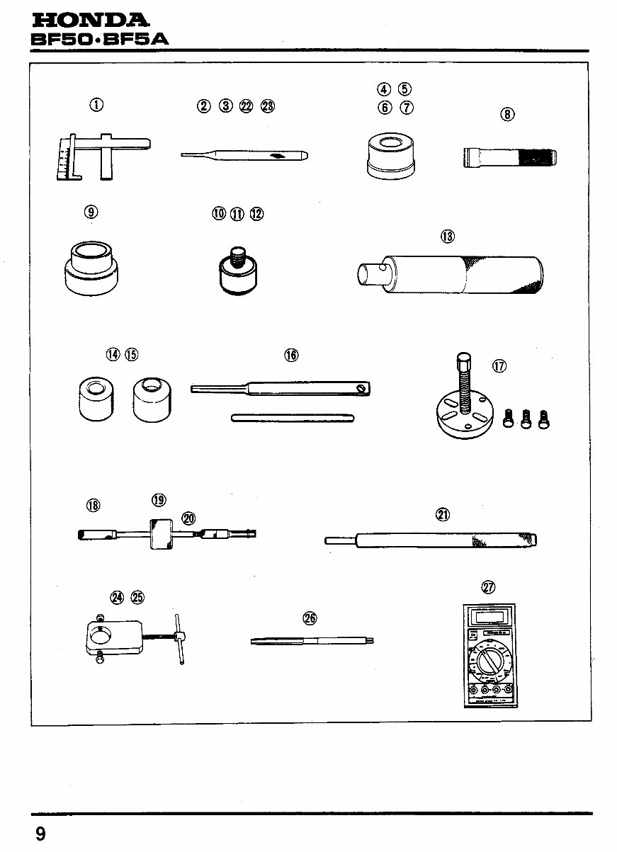  BF50, BF5A Outboard Motors Shop Manual preview img 9