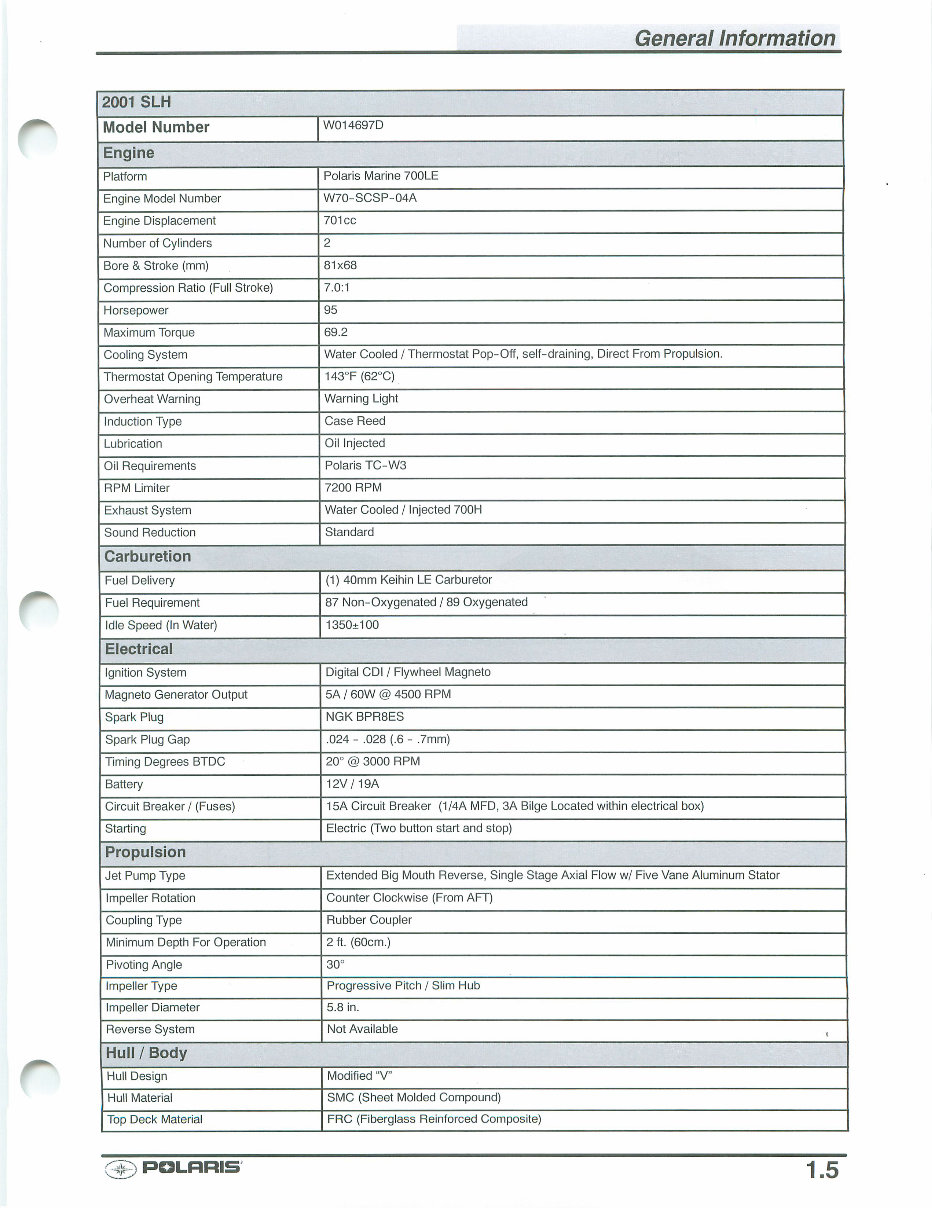 2001 Polaris Watercraft Jet Ski Service Manual preview img 10