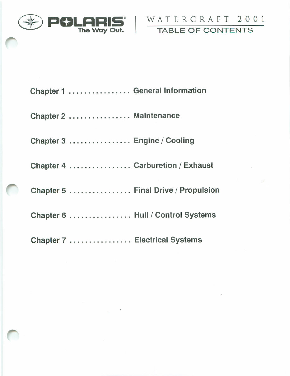 2001 Polaris Watercraft Jet Ski Service Manual preview img 4