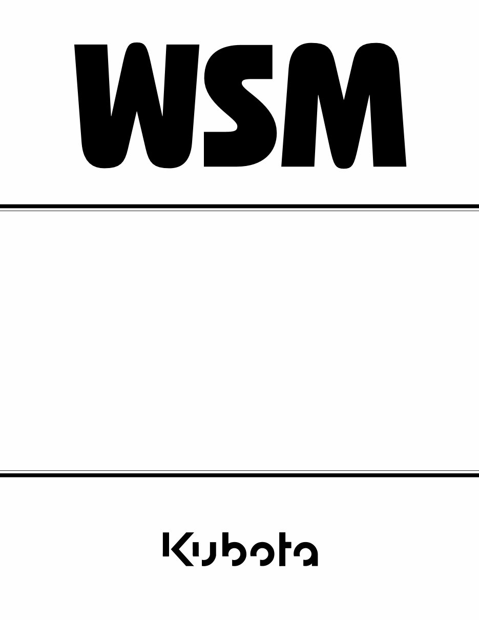 Kubota OC95-E2 Diesel Engine Workshop Service Manual preview img 1