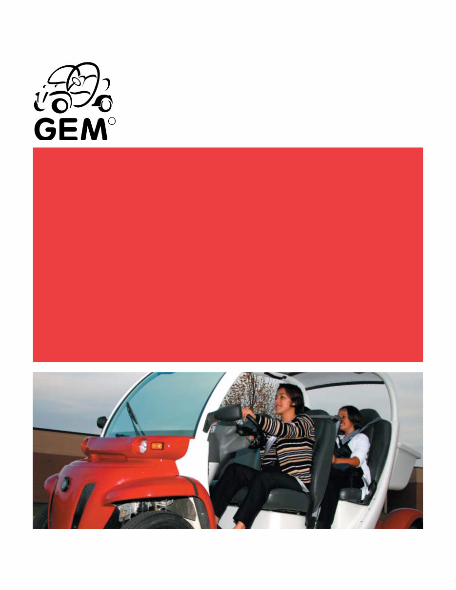 2004 GEM Global Electric Motorcars Factory Service & Work Shop Manual preview img 1