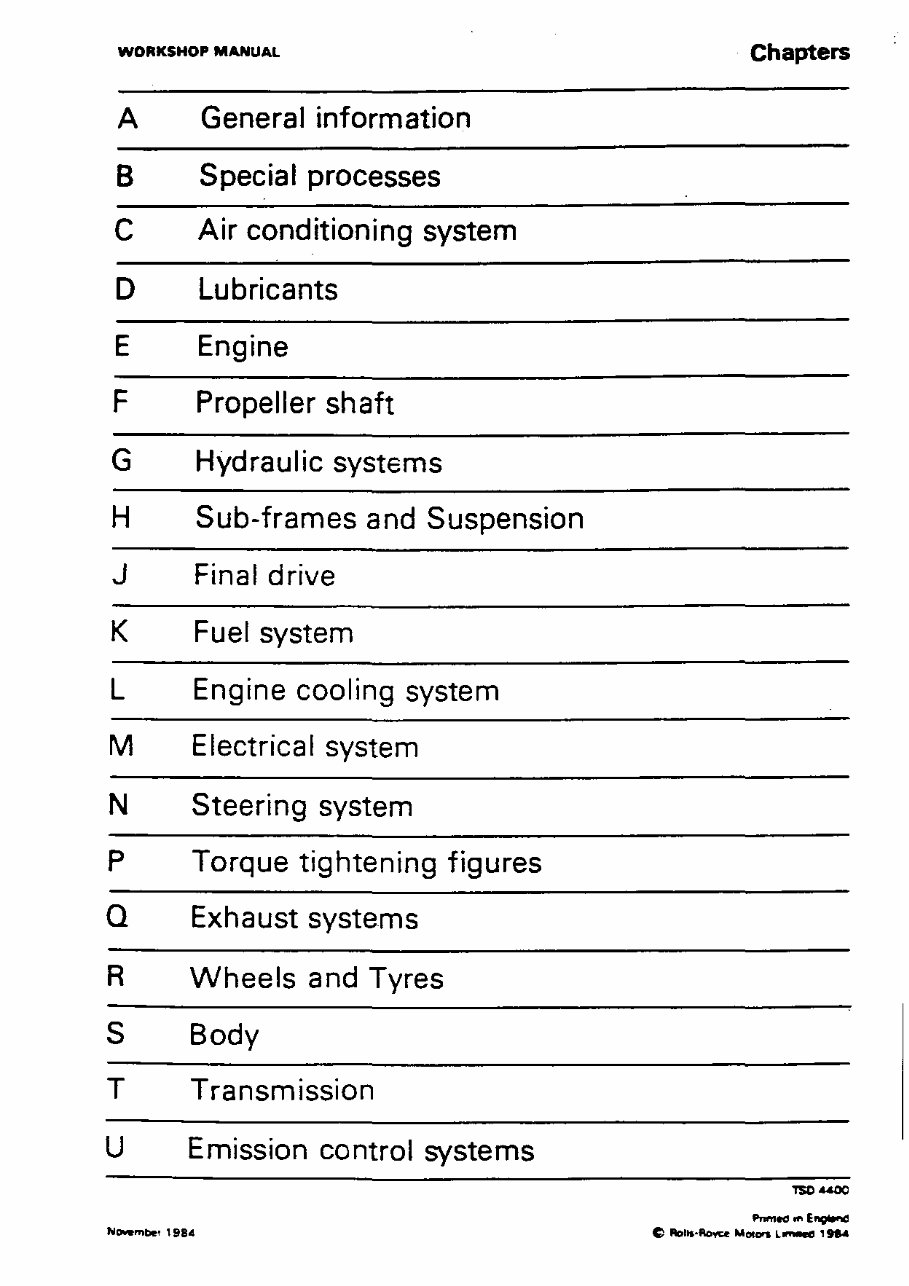 Rolls Royce Silver Spirit, Spur, Corniche & Bentley Continental, Eight, Mulsanne, Turbo R TSD4400 Service Manual - preview img 2