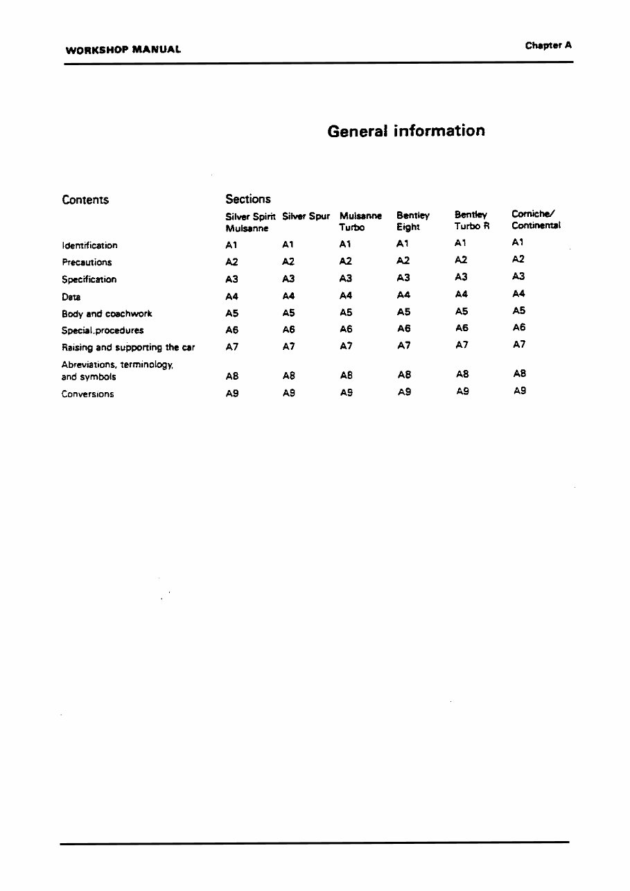 Rolls Royce Silver Spirit, Spur, Corniche & Bentley Continental, Eight, Mulsanne, Turbo R TSD4400 Service Manual - preview img 4