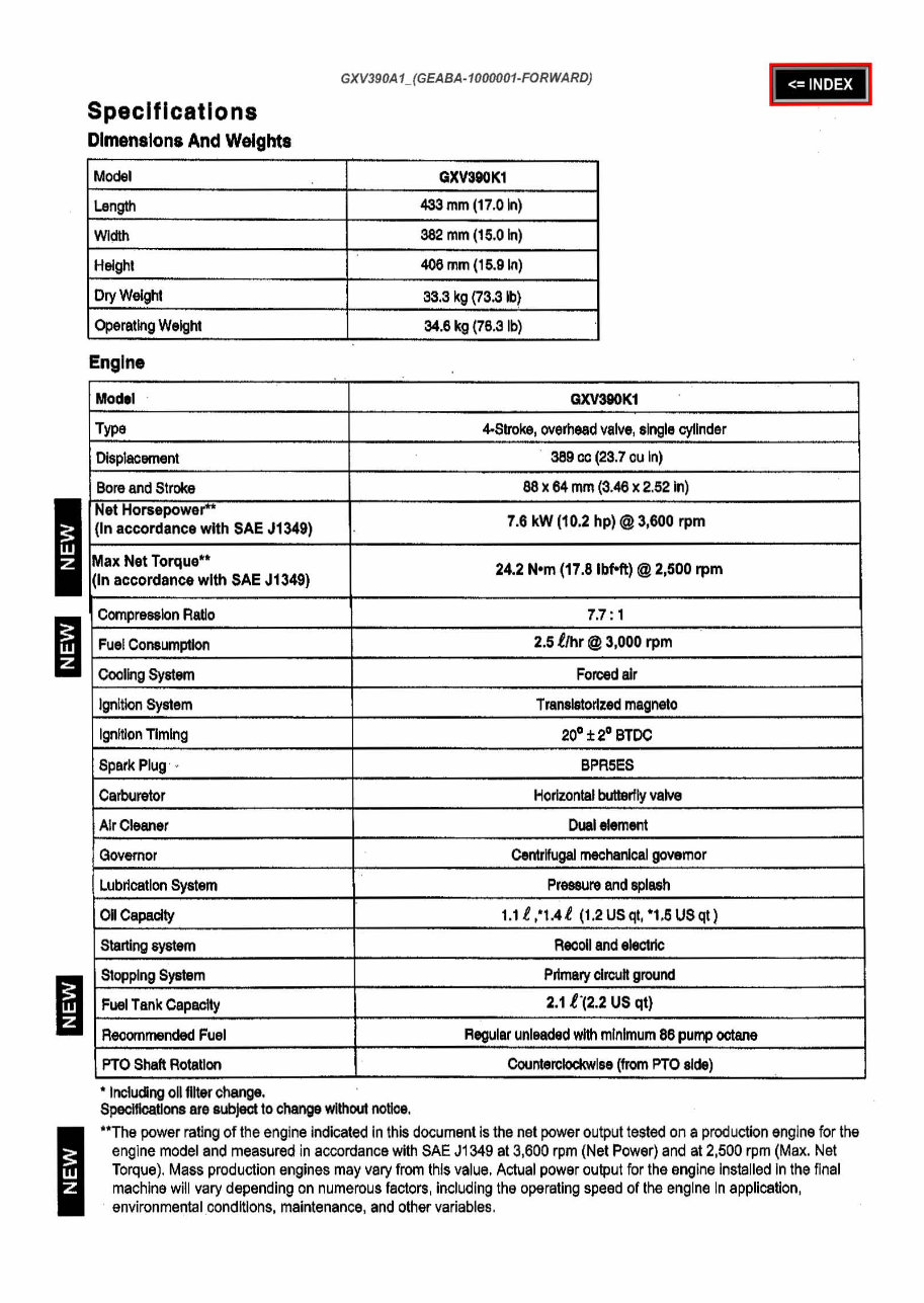 Honda GXV390 Engine Complete Workshop Service Repair Manual preview img 1