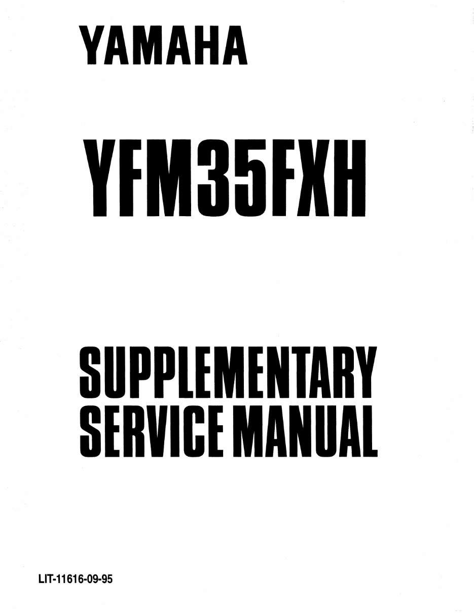 1995-2007 YAMAHA YFM350 WOLVERINE ATV Repair Manual preview img 2