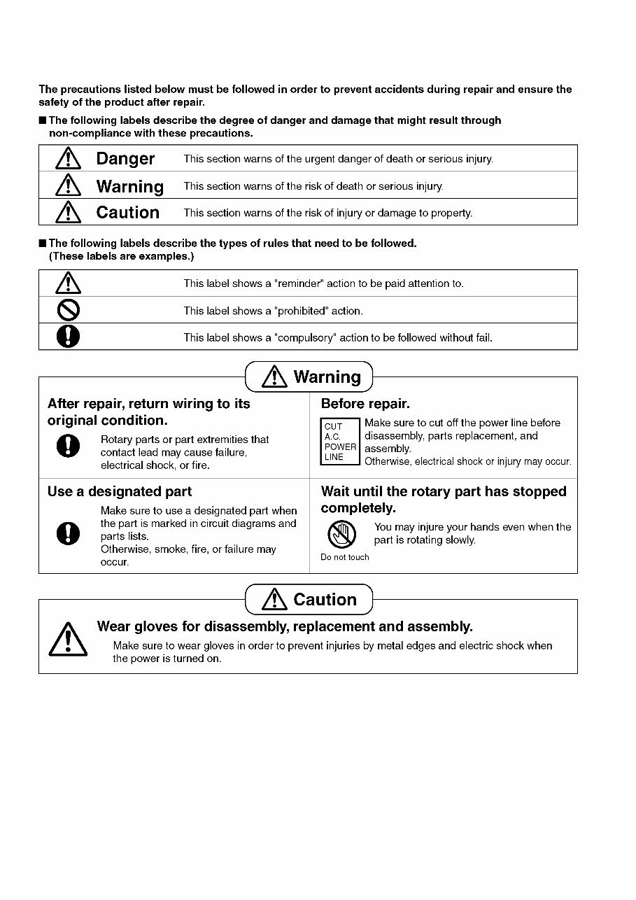 Panasonic SD-ZB2502BXE Automatic Bread Maker Service Manual preview img 2
