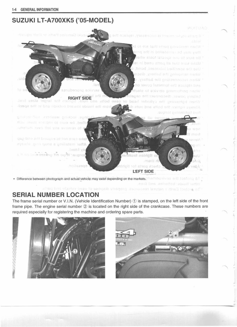 2005-2007 Suzuki King Quad 700 Service Manual LT-A700X (Highly Detailed FSM, Preview) preview img 10