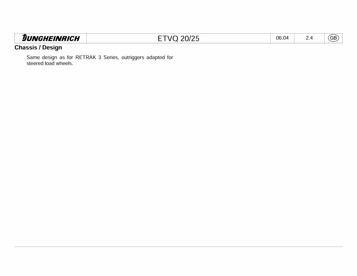 Jungheinrich Electric Reach Truck ETV-Q20, ETV-Q25 (04.2002-09.2010) Workshop Service Manual preview img 5