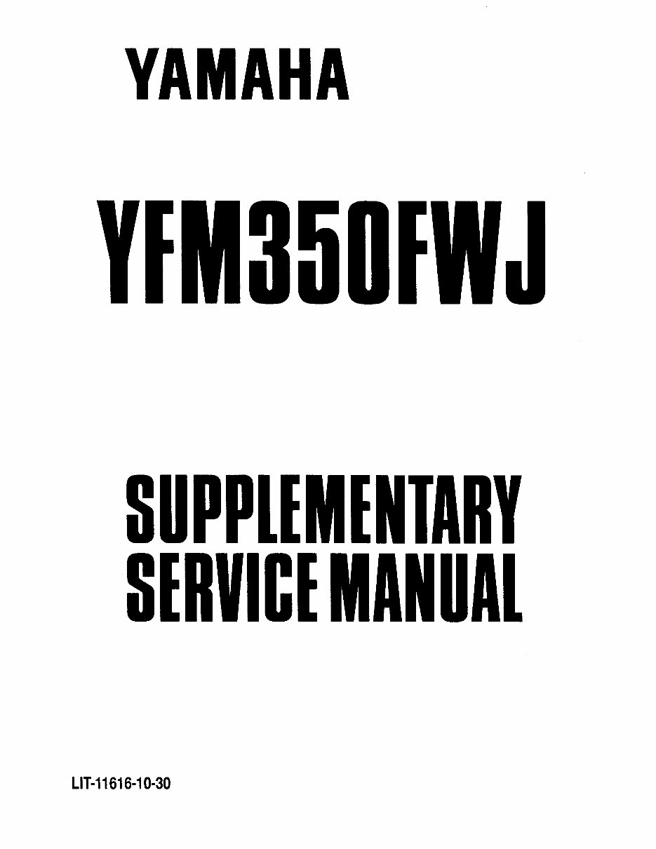 1987-2005 Yamaha Big Bear 350 2WD/4WD (YFM350FW) OEM Service & Repair Manual preview img 2