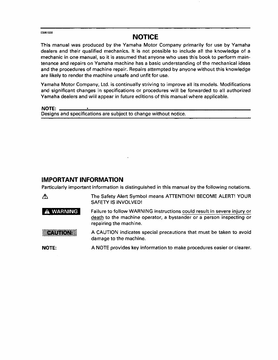 1987-2005 Yamaha Big Bear 350 2WD/4WD (YFM350FW) OEM Service & Repair Manual preview img 4