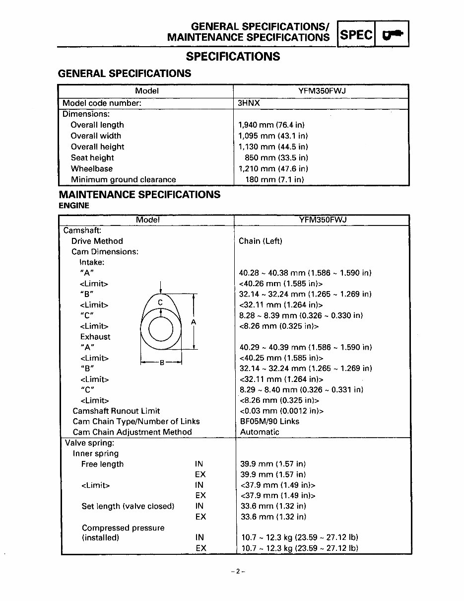 1987-2005 Yamaha Big Bear 350 2WD/4WD (YFM350FW) OEM Service & Repair Manual preview img 9