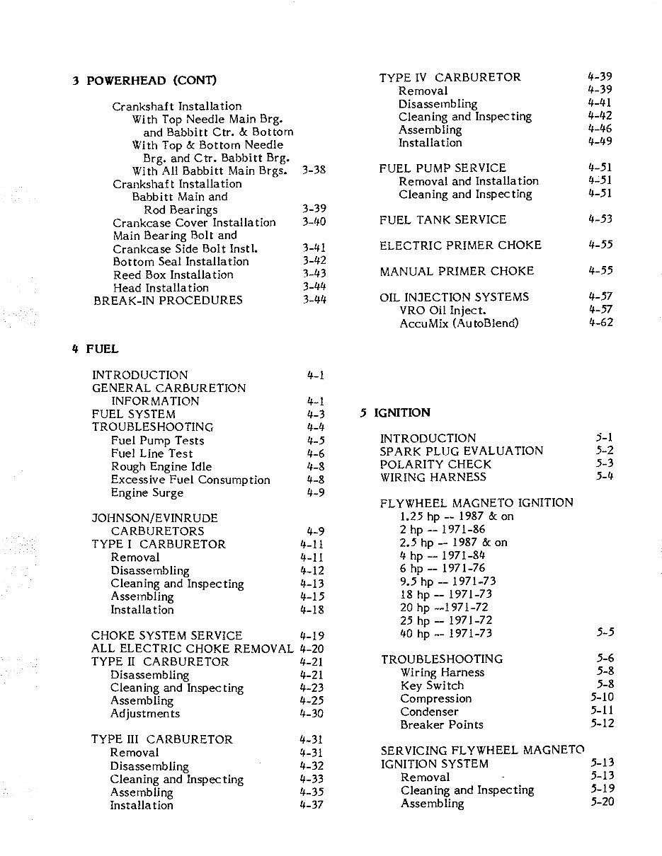 1982 JOHNSON EVINRUDE 25HP OUTBOARD Factory Service & Work Shop Manual preview img 2