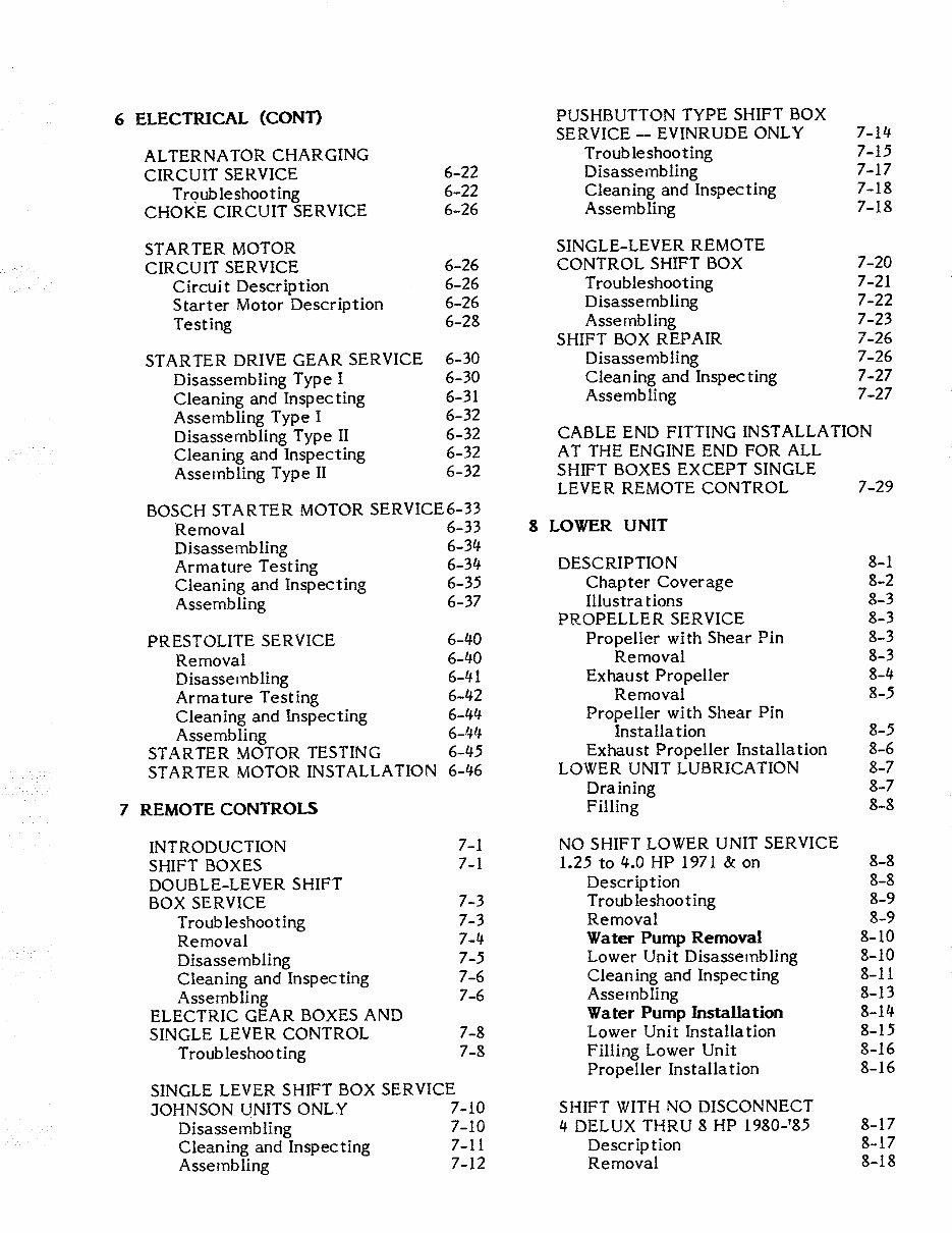 1982 JOHNSON EVINRUDE 25HP OUTBOARD Factory Service & Work Shop Manual preview img 4