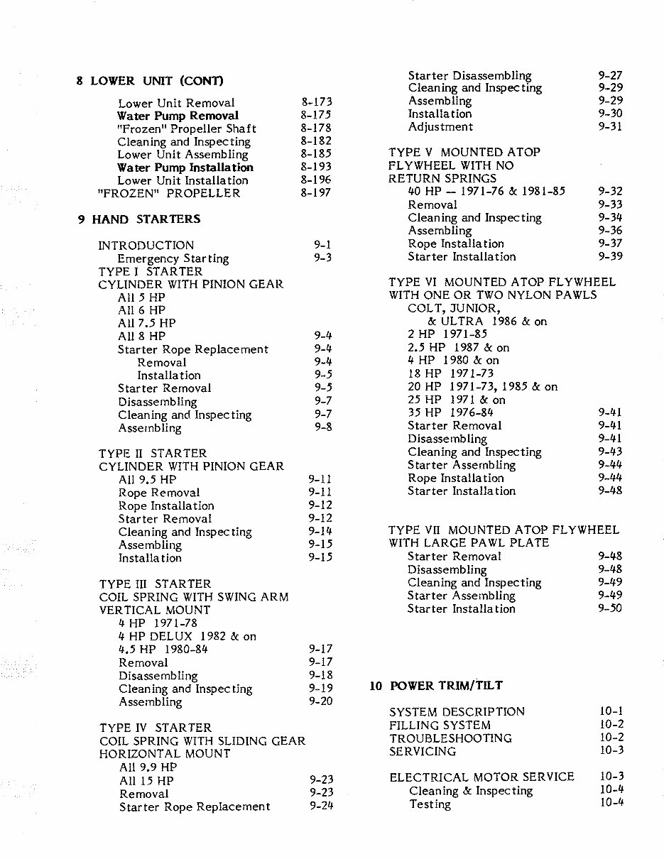 1982 JOHNSON EVINRUDE 25HP OUTBOARD Factory Service & Work Shop Manual preview img 6