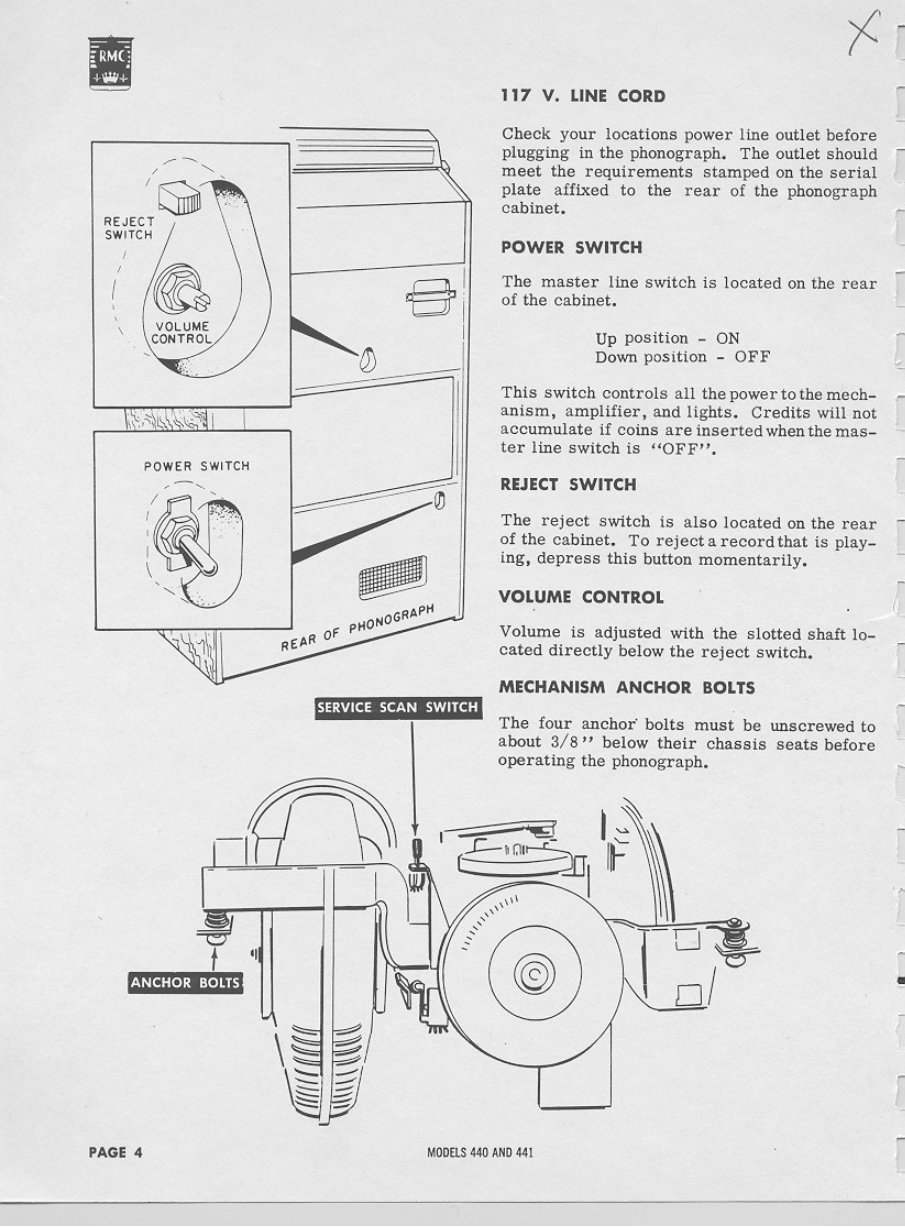 Rock-Ola 435 and 441 Jukebox Service repair manual preview img 8